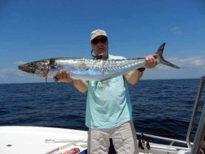 Bill McDavid trolled up this nice kingfish fishing off of Pepperfish Keys in 20 feet of water.  