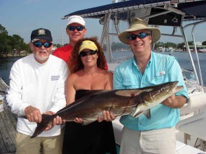 Amanda Wilson and friends from Valdosta brought this nice cobia to the cleaning tables. 
