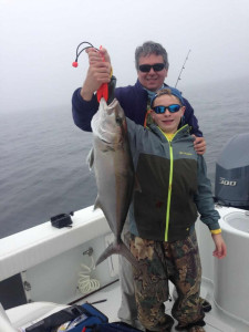 Phillip Evans, with his dad Phil, found lots of amberjack action offshore.
