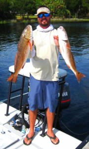 Shane Morris with a beautiful limit of upper-slot redfish. 