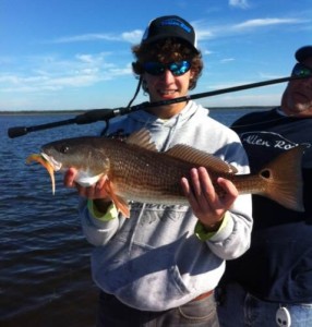 Cole Reeves from Bell found this nice redfish just outside a creek mouth. 