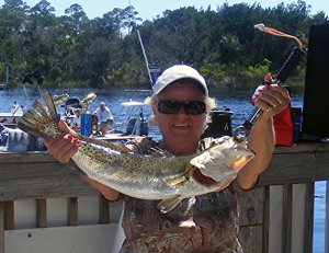 Dianne Watson from Ocala finished second in the Optimist Tournament for largest trout. 