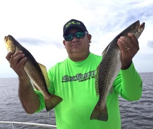  Andy Phillips with a great pair of speckled seatrout.  