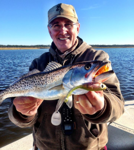 On a later trip, Doug Barrett found this fine gator trout fishing a Paul Brown Corky lure. 