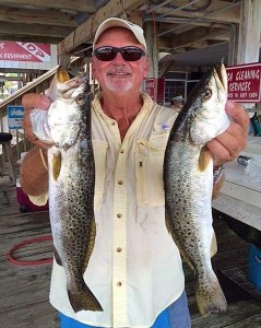 Charlie Walters found these nice gator trout. 