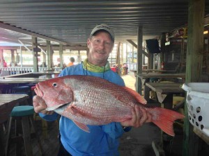 Jay Peacock caught this fine red snapper during a club tournament