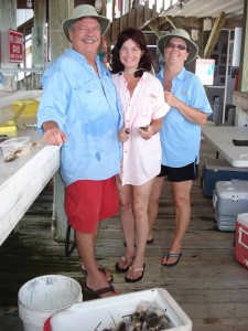 Bill, Aine and Judy from Tallahassee with their cooler of tasty treats. 