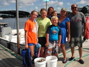 The Tommeraaf and Tomberg families got some fine limits in a Sea Hag rental boat.