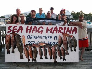 Ray Hedgecock, Missie Schneider and their crew with a great mixed bag of offshore fish.     