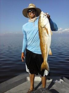 Miguel Parga didn’t stick to grouper; he also found this giant bull red. 