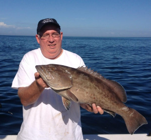 Mike King and a fine gag grouper.