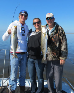 Larry Keen went fishing with Nancy and Wayne Emery found these upper-slot trout on some nearshore structure. 