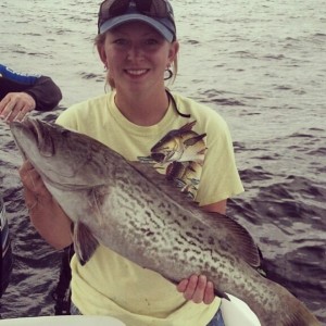 Anna Patterson boated this gag grouper at the Steinhatchee Reef. 