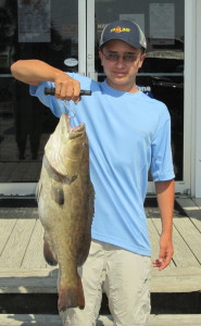 Eli Curl with a gag grouper taken in state waters at the Steinhatchee Reef. 