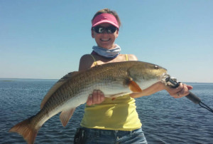 Kristin Griffis from Alachua caught this overslot redfish fishing with husband Toby.