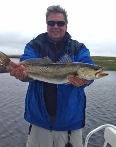 Phil Evans found this excellent gator trout north of the river