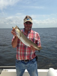 Rodney Myers caught this 28 inch gator trout outside of Dallus Creek. 