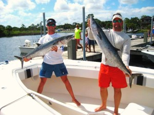 Jack Hiffenger and Mike Chavez with some beautiful kingfish taken during the Reeling for Kids tournament. 