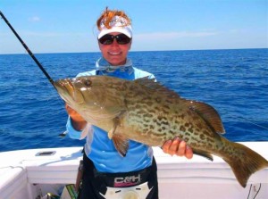 Capt. Leiza Fitzgerald had to release this beautiful gag grouper last month….but this month it’s in the cooler for sure. 