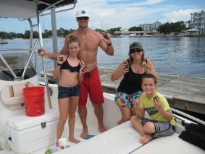 The Stewarts from Ormond Beach had a great time scalloping. 