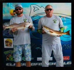 Ron and Russ Poppel finished first in the Sea Tow Elite Redfish tournament at the Sea Hag Marina.  
