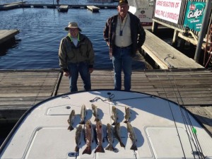 Ron and Jack with some fine redfish and trout caught with one of our guides.