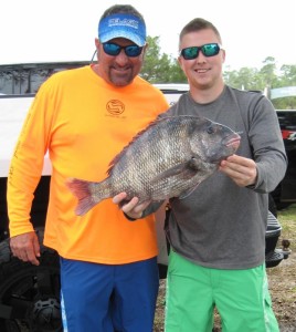 Connor Thomas and Eli Jenson from Jacksonville caught the largest sheepshead in the Community Tournament. 