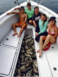 The Hedgecock crew found lots of sheepshead as well. 