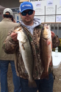 Kyle Blue from Perry with a 4.5 pound trout and a 3.7 pound redfish.