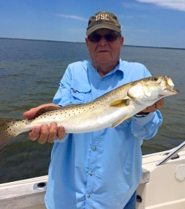 Richard Sherrill with a four pound trout