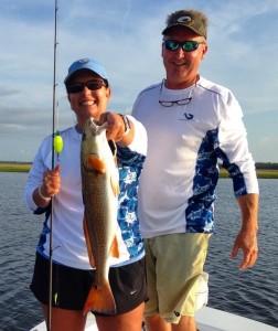 Bryan Fletcher and Sonya Smith with her first redfish!