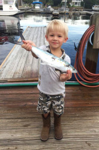 Colby Snyder and his dad Derek found some Spanish mackerel near some schools of bait. 