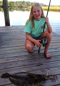 Hannah Branch and her first flounder!