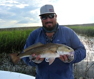Fabian Santos from Valdosta with a beautiful creek redfish. 