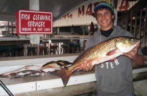 Brett Molzen from Bell brought in this upper-slot redfish for the table. 