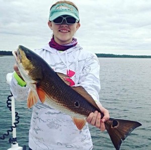 Abigail Moore also found a keeper redfish on the flats. 