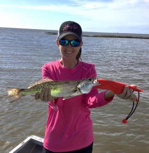 Brittany Rhoden found this nice trout on the flats.