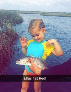 Big month for firsts….this was Ella’s first redfish. 