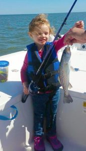  Brooklynn Berger with her first trout! 