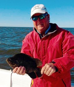 Charlie Walters with one of several tripletail taken recently. 