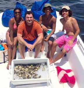 The O’Leary family had a great day scalloping