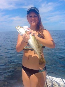  Missy O’Hearn caught a nice trout…and it was her first. 