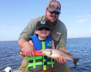 Ryan Willingham and his nephew Connor found this redfish. 