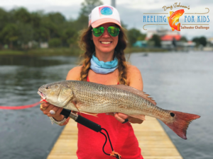 My buddy Melissa Macarages caught this redfish during the Reeling for Kids tournament.